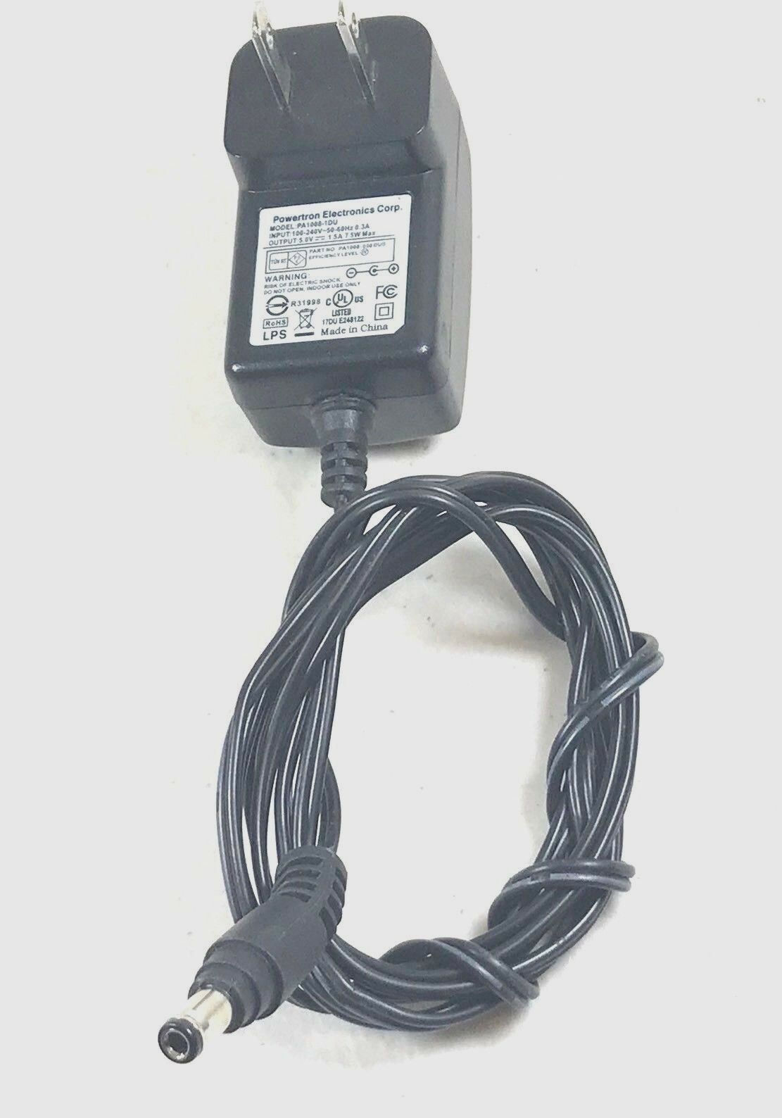 NEW Powertron Electronics PA1008-1DU Power Supply 5.0V 1.5A AC Adapter
